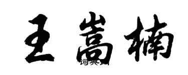 胡问遂王嵩楠行书个性签名怎么写