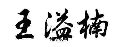 胡问遂王溢楠行书个性签名怎么写