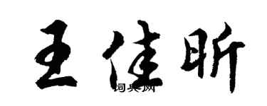 胡问遂王佳昕行书个性签名怎么写