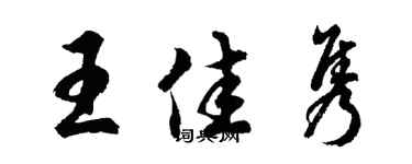 胡问遂王佳隽行书个性签名怎么写