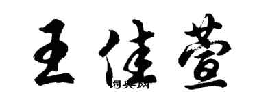 胡问遂王佳萱行书个性签名怎么写
