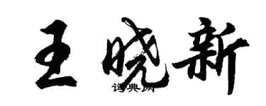 胡问遂王晓新行书个性签名怎么写
