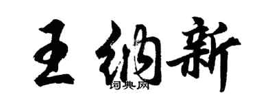 胡问遂王纳新行书个性签名怎么写