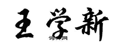 胡问遂王学新行书个性签名怎么写