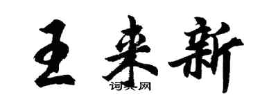 胡问遂王来新行书个性签名怎么写