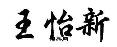 胡问遂王怡新行书个性签名怎么写