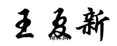 胡问遂王夏新行书个性签名怎么写