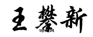 胡问遂王攀新行书个性签名怎么写