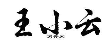 胡问遂王小云行书个性签名怎么写