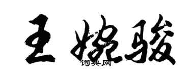胡问遂王婉骏行书个性签名怎么写