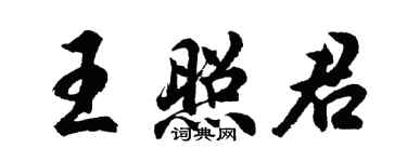 胡问遂王照君行书个性签名怎么写