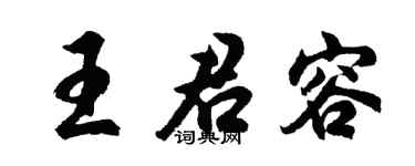 胡问遂王君容行书个性签名怎么写