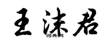 胡问遂王沫君行书个性签名怎么写