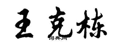 胡问遂王克栋行书个性签名怎么写
