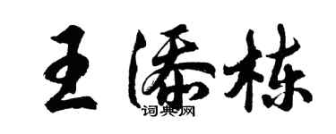 胡问遂王添栋行书个性签名怎么写