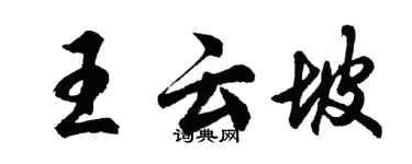 胡问遂王云坡行书个性签名怎么写