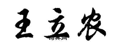 胡问遂王立农行书个性签名怎么写