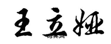 胡问遂王立娅行书个性签名怎么写