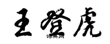 胡问遂王登虎行书个性签名怎么写