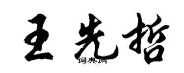 胡问遂王先哲行书个性签名怎么写