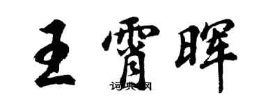 胡问遂王霄晖行书个性签名怎么写