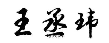 胡问遂王丞玮行书个性签名怎么写