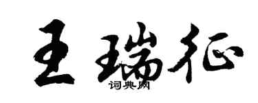 胡问遂王瑞征行书个性签名怎么写