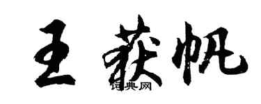 胡问遂王获帆行书个性签名怎么写