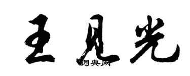 胡问遂王见光行书个性签名怎么写