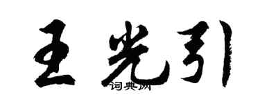 胡问遂王光引行书个性签名怎么写
