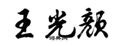 胡问遂王光颜行书个性签名怎么写