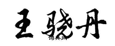胡问遂王骁丹行书个性签名怎么写