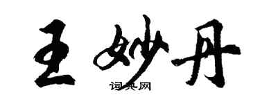 胡问遂王妙丹行书个性签名怎么写