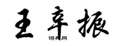 胡问遂王辛振行书个性签名怎么写