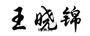 胡问遂王晓锦行书个性签名怎么写