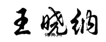 胡问遂王晓纳行书个性签名怎么写