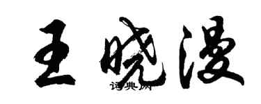 胡问遂王晓漫行书个性签名怎么写