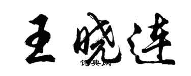 胡问遂王晓连行书个性签名怎么写