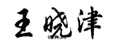 胡问遂王晓津行书个性签名怎么写