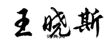 胡问遂王晓斯行书个性签名怎么写