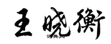 胡问遂王晓衡行书个性签名怎么写