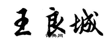 胡问遂王良城行书个性签名怎么写