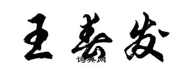 胡问遂王春发行书个性签名怎么写