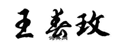 胡问遂王春玫行书个性签名怎么写
