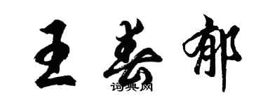 胡问遂王春郁行书个性签名怎么写