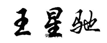 胡问遂王星驰行书个性签名怎么写