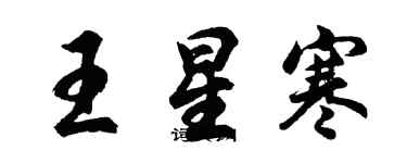胡问遂王星寒行书个性签名怎么写