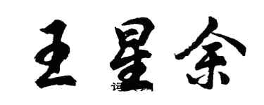 胡问遂王星余行书个性签名怎么写