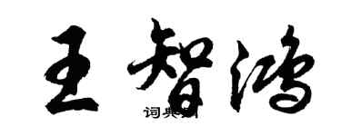 胡问遂王智鸿行书个性签名怎么写