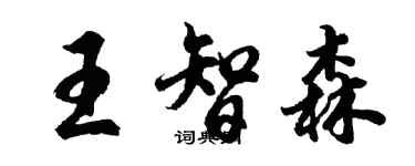 胡问遂王智森行书个性签名怎么写